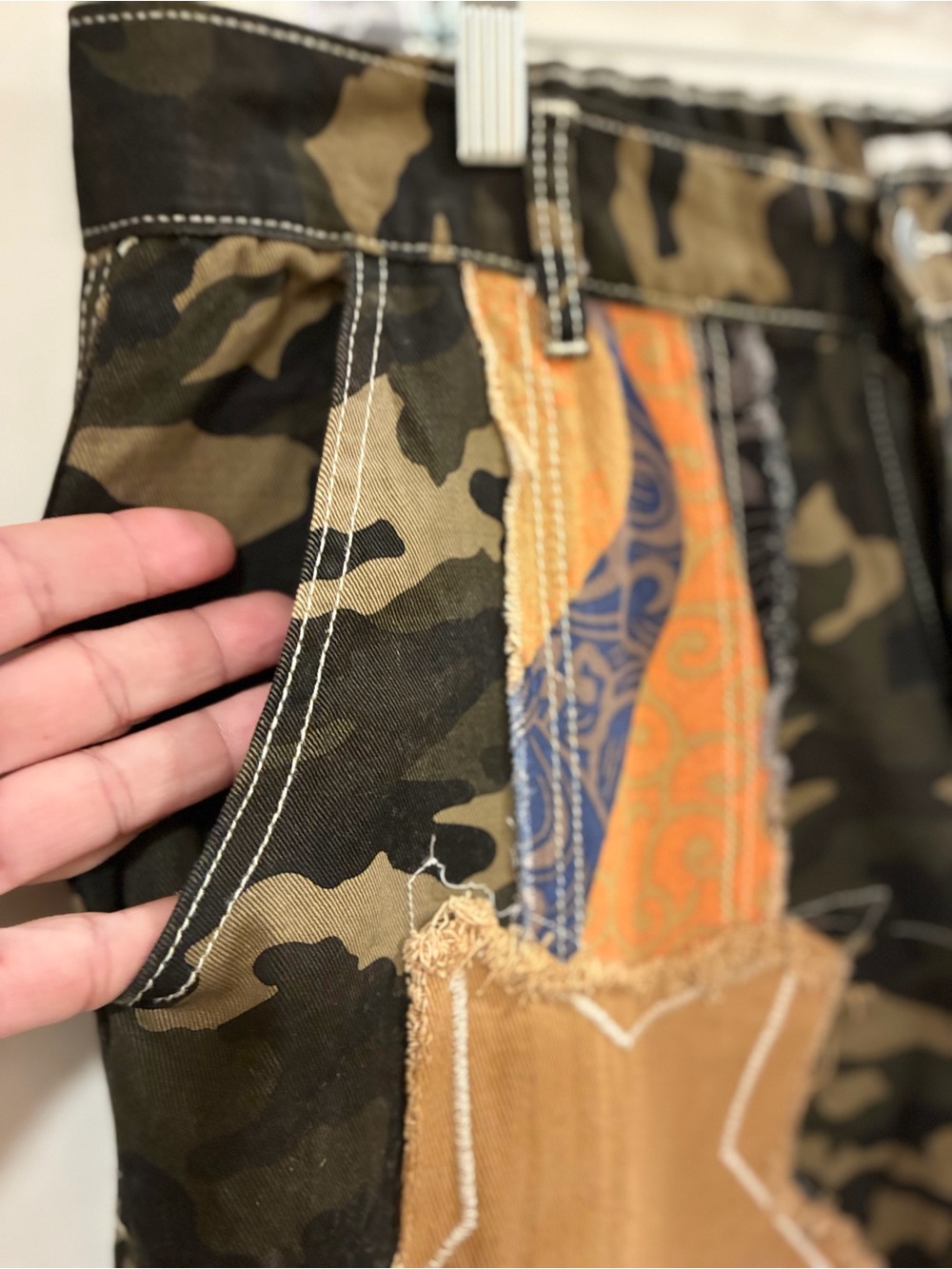 POL Patchwork Twill Pants Size Large - Picture 4 of 14
